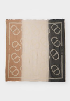 SCARF - Foulard - nero/old white/sandy brown