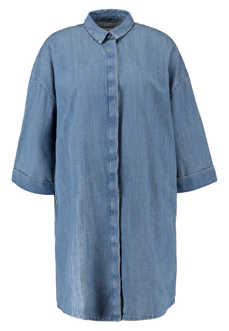 Hidden Button Shirt Dress
