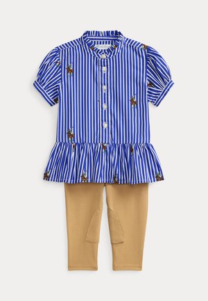 POLO BEAR COTTON SHIRT & LEGGING SET 0-2Y SET - Ingruha - blue