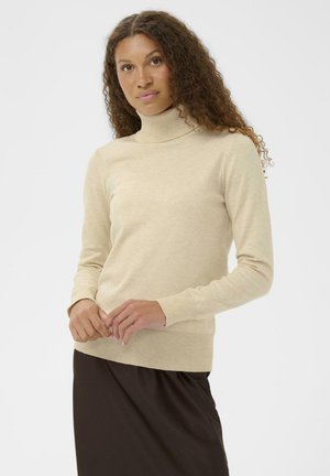 ROLL NECK - Pulóver - brown rice melange