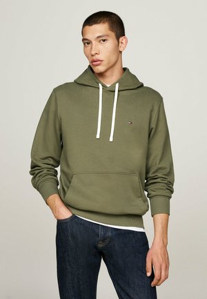 FLAG EMBROIDERY - Jersey con capucha - battle green