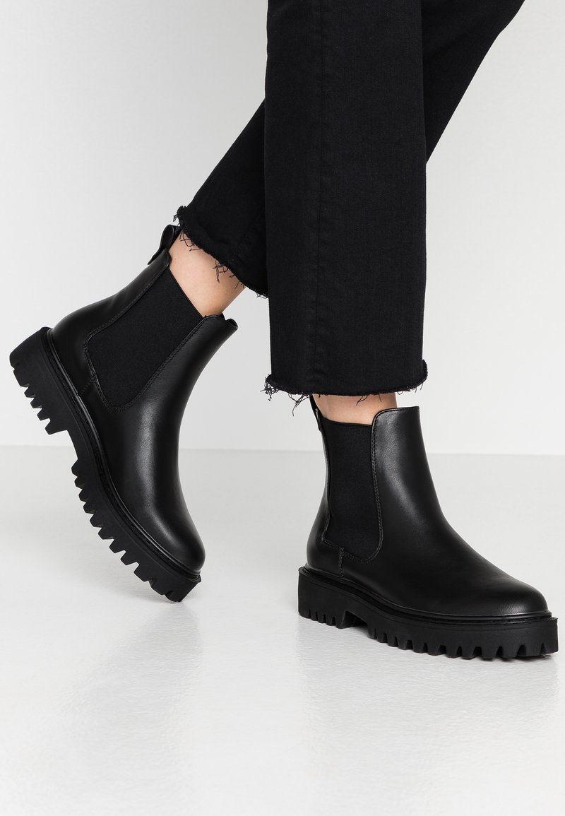 Even&Odd Bottines à plateau - black - ZALANDO.FR