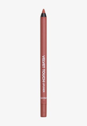 Lip liner pencil in a muted rose color. Matte finish with a sharpened tip. Packaging features white branding text on the barrel.