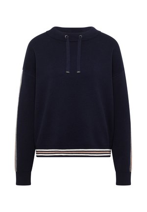 Cecil, PULLOVER MIT TURTLE NECK UND COLLEGE-DETAILS - Strickpullover - urban dark blue melange