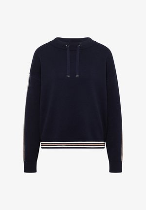 Cecil, PULLOVER MIT TURTLE NECK UND COLLEGE-DETAILS - Pullover - urban dark blue melange