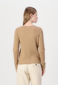 Tommy Hilfiger CABLE SWEATER - Pullover - safari