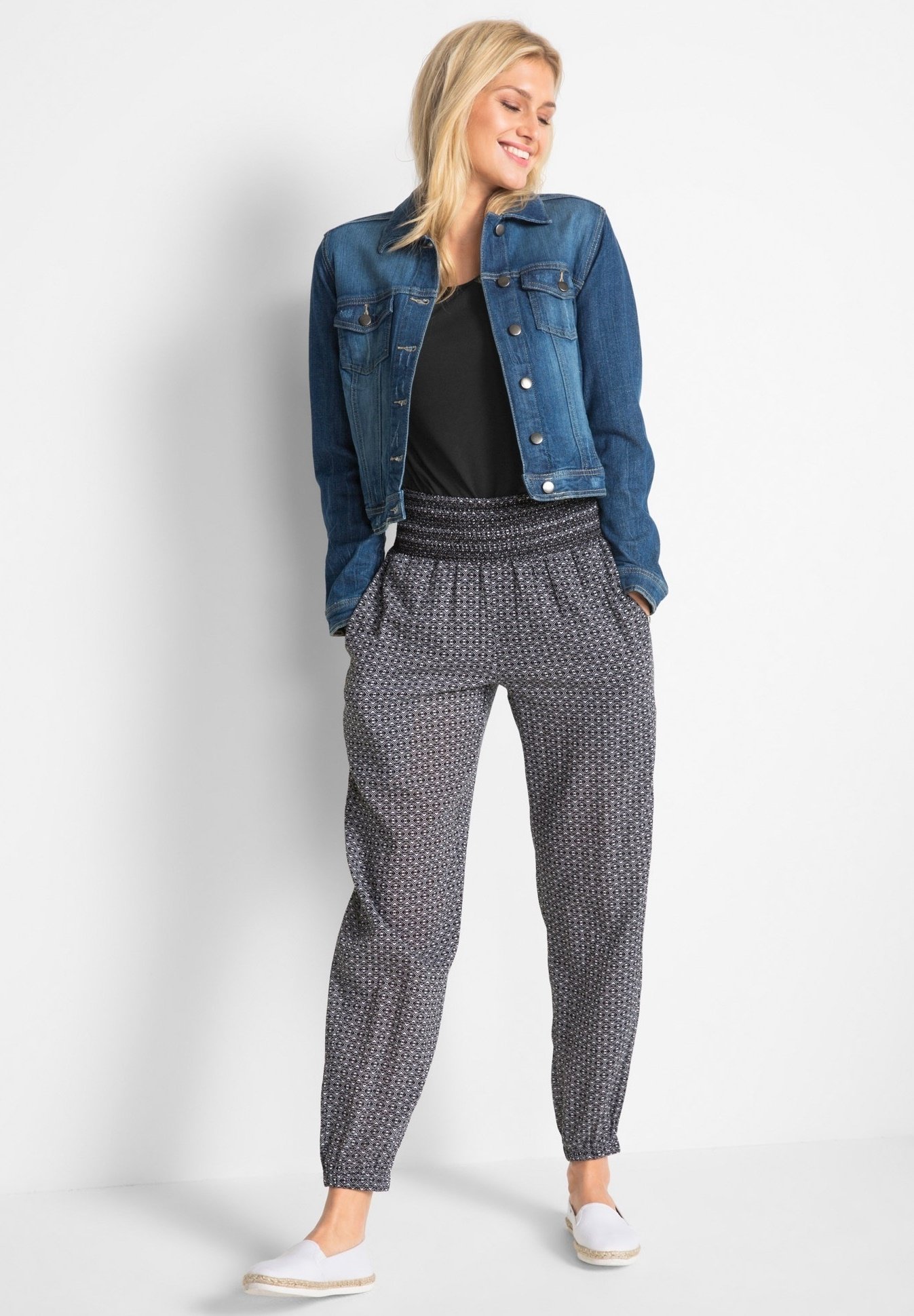 bonprix Pantaloni - schwarz/nero denim - Zalando.it