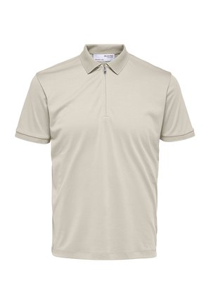Selected Homme SLHFAVE ZIP - Polo shirt - oatmeal