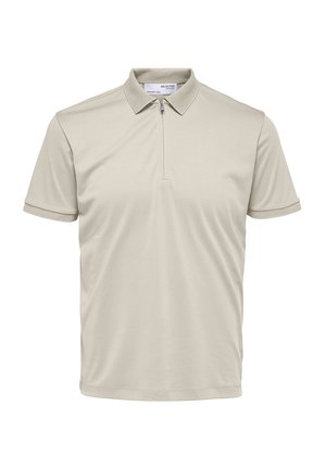 Selected Homme SLHFAVE ZIP - Polo shirt - oatmeal