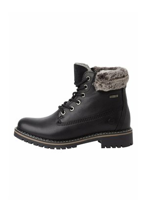 Winter boots - black lea fur