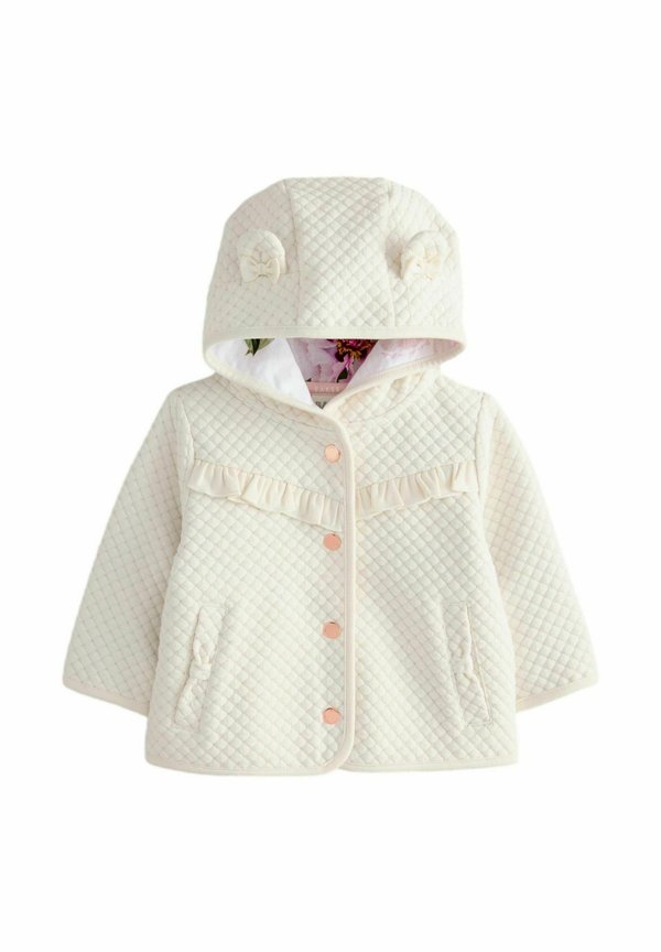 REGULAR FIT - QUILTED HOODED  - Wintermantel - cream