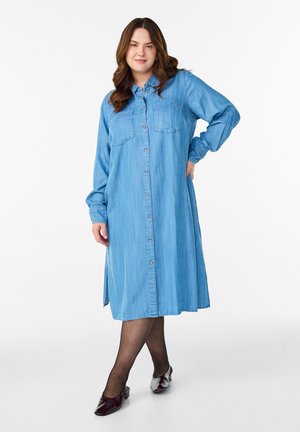 MIDI WEICHEM - Spijkerjurk - light blue denim
