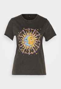Unselected, black half sun/half moon