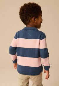 Next REGULAR FIT -  RUGBY  - Långärmad tröja - navy blue pink stripe