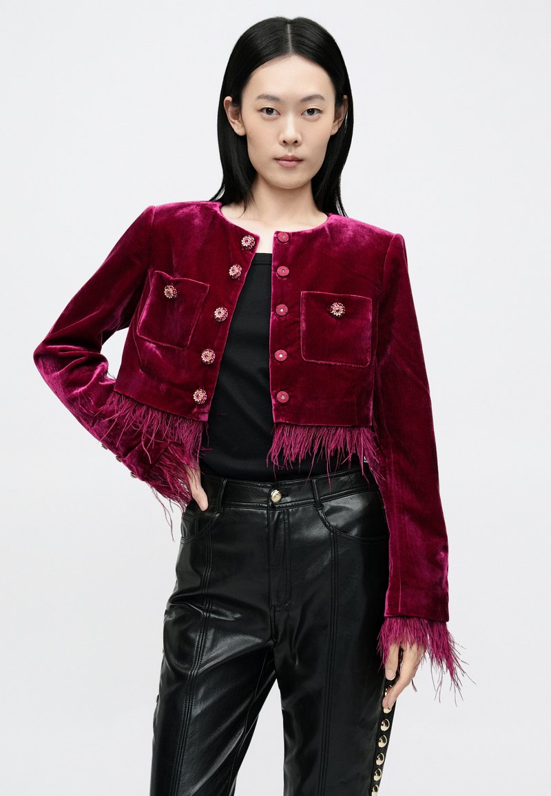 Topshop - Jean évasé à coutures verticales - Noir délavé