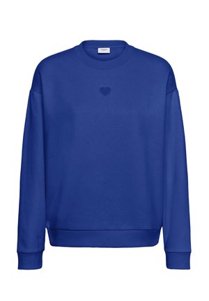 Sinine pikkade varrukatega ümara kaelusega tuunika, millel on soonilised mansetid ja alumine serv ning väikse tikitud südamekujuline motiiv rinnaku keskel.