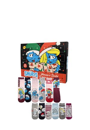 DIE SCHLÜMPFE ADVENT CALENDAR - 12 PACK - Socks - mehrfarbig