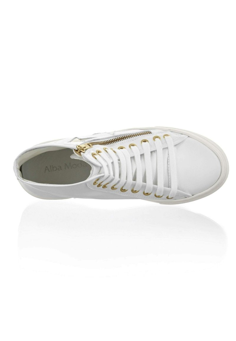 Damen Sneaker low | Alba Moda Sneaker high weiß goldfarben/goldfarben - XS88786 Damen Sneaker low | Alba Moda Sneaker high weiß goldfarben/goldfarben - XS88786