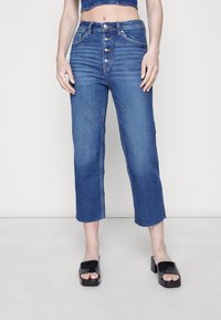 Marks & Spencer CROP - Calças de ganga de perna direita - dark indigo
