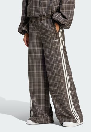adidas Originals, LOOSE CHECK TRACK PANTS - Trousers - night brown