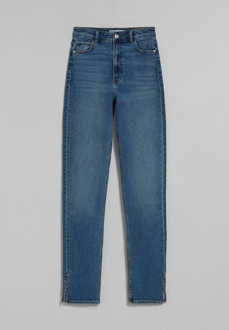 Bershka Slim fit jeans donkerblauw Bershka Slim fit jeans donkerblauw