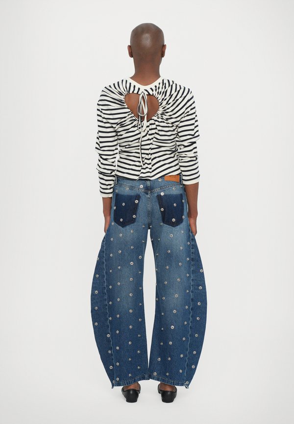 STRIPE ONG SLEEVE KNOTTED WITH OPEN BACK - Long sleeved top4