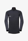 TRIFT HALF ZIP LONGSLEEVE MEN - Longsleeve - black