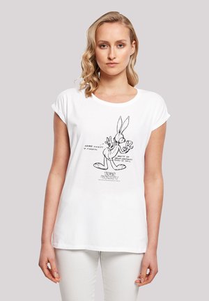 F4NT4STIC LOONEY TUNES BUGS BUNNY  BELLY - T-shirts med print - white