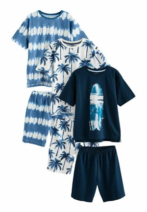 Next 3 PACK REGULAR FIT - Pyjamas - navy white tie dye surf