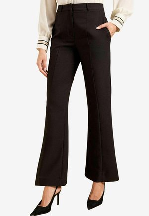REGULAR FIT-UNA FLARED LEG TAILORED - Kelnės - black