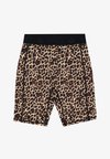 MID RISE LEOPARD PRINT CYCLING SHORTS - Tights - dark brown/black/beige