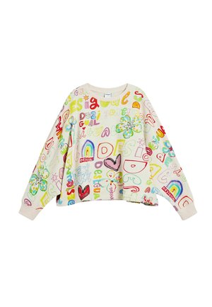 WITH LETTERING - Sweatshirt - white