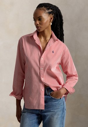 RELAXED FIT STRIPED COTTON SHIRT - Πουκαμίσα με κουμπιά - 2000a red white