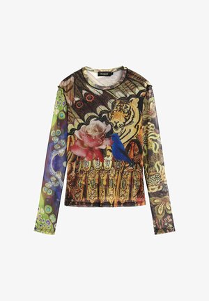 Desigual, LACROIX - PRINTED T-SHIRT M. C. LACROIX . - Long sleeved top - yellow