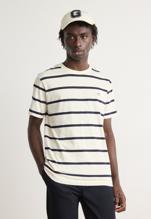STRIPED - T-Shirt print - cream