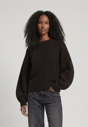 Even&Odd by Zalando, WOOL BLEND BALLOON SLEEVE - Пуловер - brown