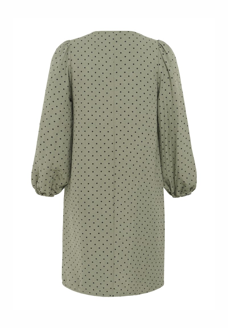 slim fit dress slacks GANNI "Dalton Crepe" floral green wrap dress  BOREAL REBORN