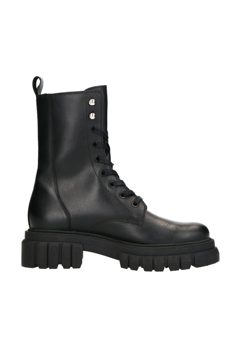 Damen Ankle Boots | Manfield CHUNKY SOHLE Schnürstiefelette schwarz - VV19093 Damen Ankle Boots | Manfield CHUNKY SOHLE Schnürstiefelette schwarz - VV19093