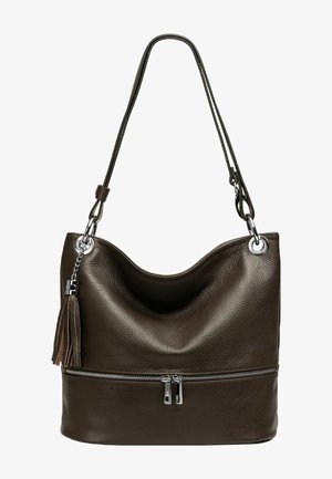 Caspar Handtasche - dunkelbraun