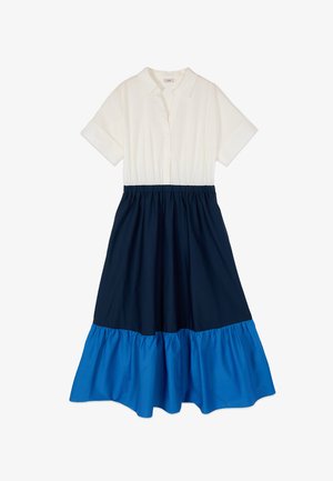 Oltre, VESTITO LUNGO COLOUR BLOCK - Robe chemise - blu