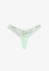 REGULAR FIT - PREMIUM SWISS EMBROIDERY KNICKERS . - Thong - green print
