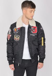 TOP GUN MIT KRAGEN - Bomberjacka - black