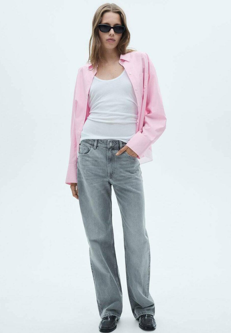 Mango Bluza z gumbi - pink