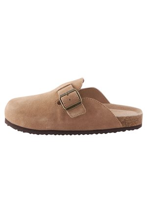 Next SUEDE SLIP-ON CLOGS - Matalakantaiset pistokkaat - tan brown