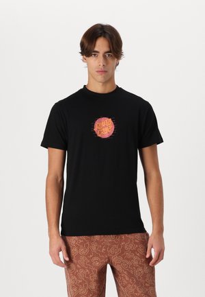 SCRAWL BRICK DOT FRONT UNISEX - Print T-shirt - black