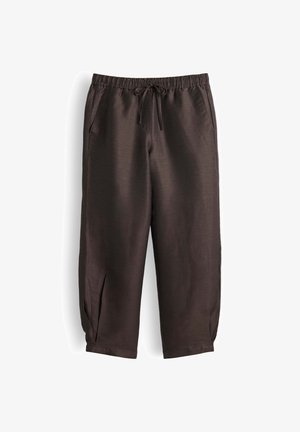 OPUS, RELAXED TAPERED SHINE - Pantaloni - affogato