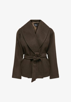 ONLY, ONLAUGUSTA SHORT COAT OTW NOOS - Light jacket - chocolate brown
