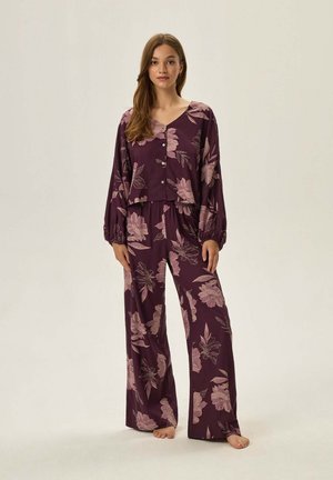 FLEUR SET - Nachtwäsche Set - Mahogany