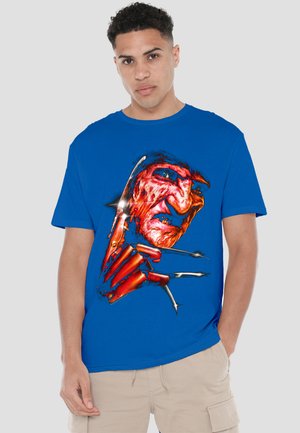 Cotton Soul, NIGHTMARE ON ELM STREET/FREDDYS FACE - Print T-shirt - royal blue
