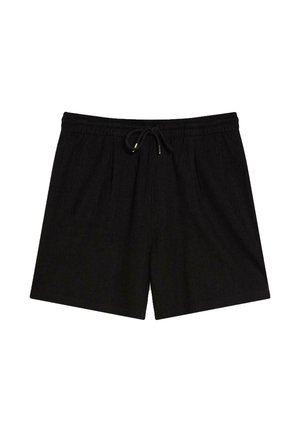 Bershka, TEXTURED PLUSH - BERMUDA SHORTS - Shorts - black
